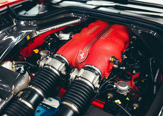 Ferrari Engine Close-Up