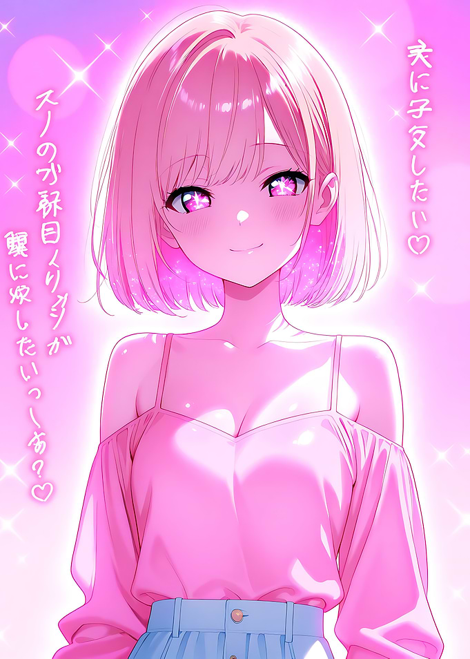 Anime Girl in Pink Aesthetic