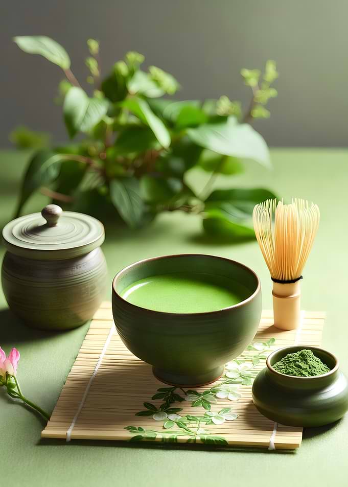 Matcha Tea Ceremony Still Life