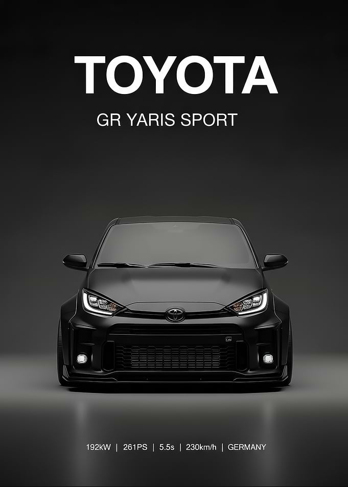 black Toyota GR Yaris Sport Car