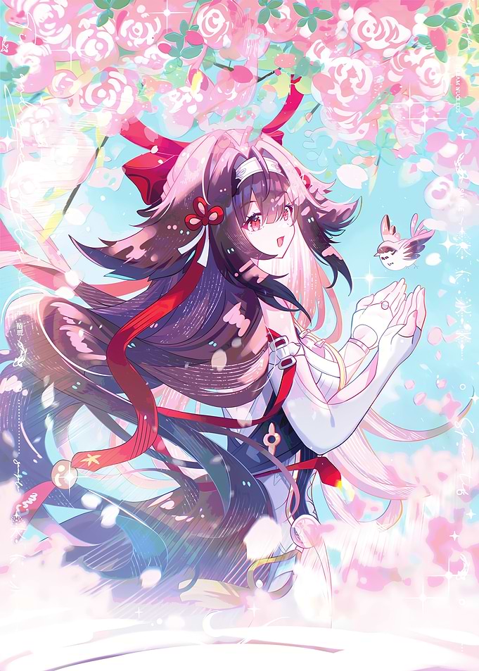 Zenless zone zero Girl with Bird and Roses