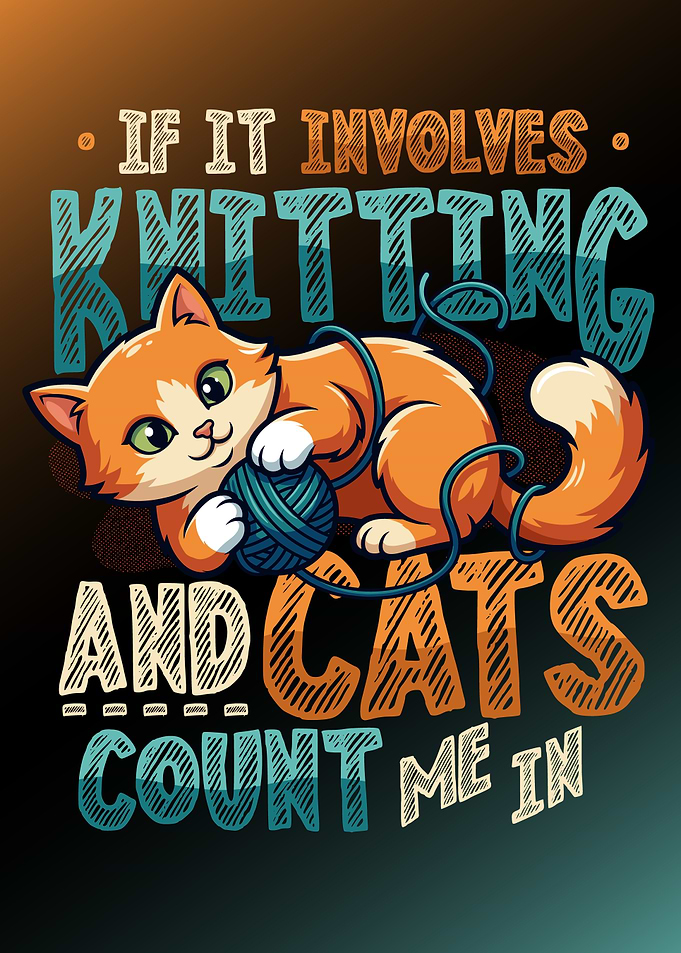 Knitting and Cats Yarn