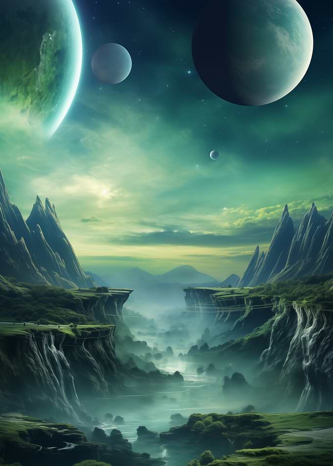 Surreal Exoplanet Landscape