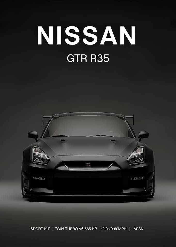 jdm Nissan GTR R35 Car Poster