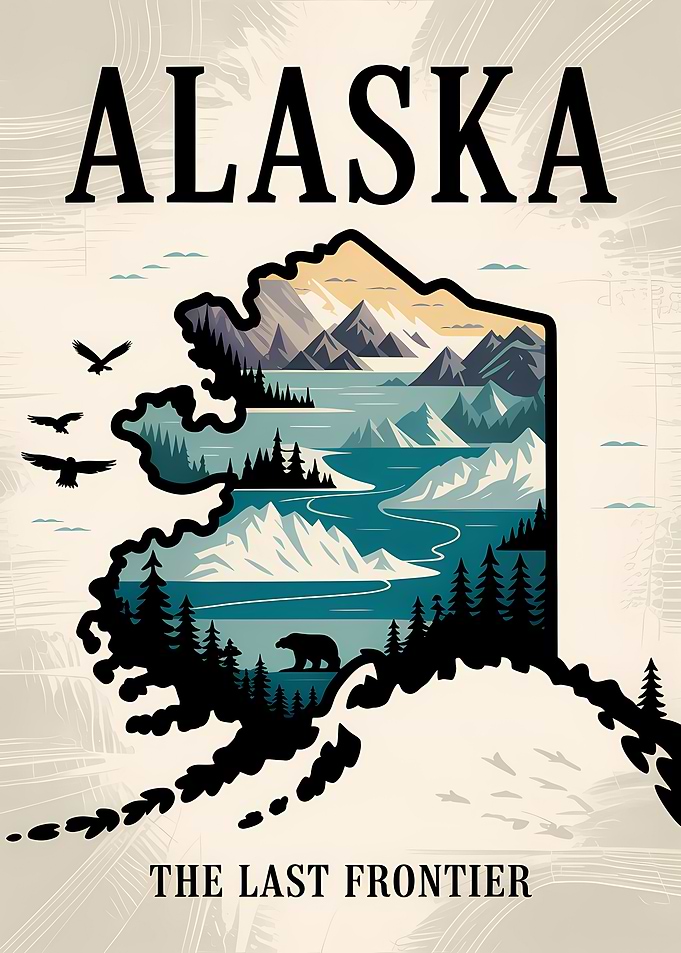 Alaska: The Last Frontier Travel Poster