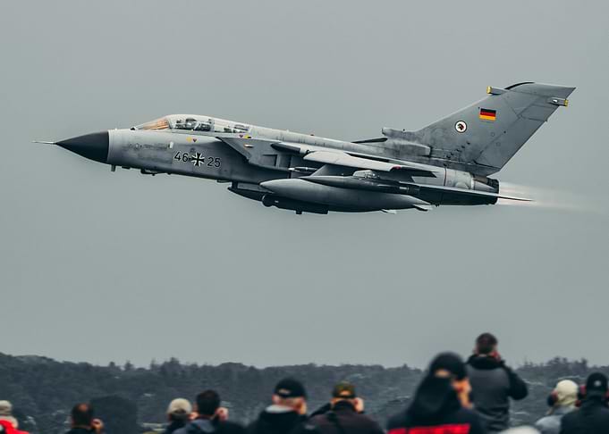 German Air Force Tornado Jet Takeoff