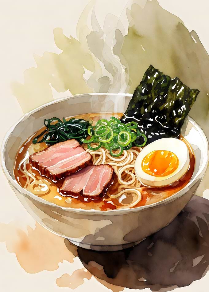 Ramen Bowl Illustration