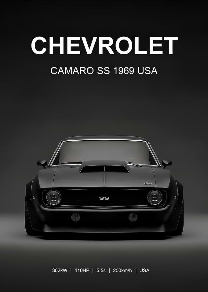 Chevrolet Camaro SS 1969 black