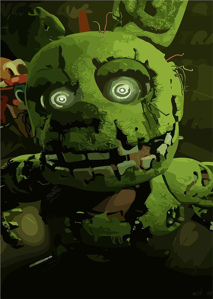 Springtrap Five Nights at Freddy's Illustration