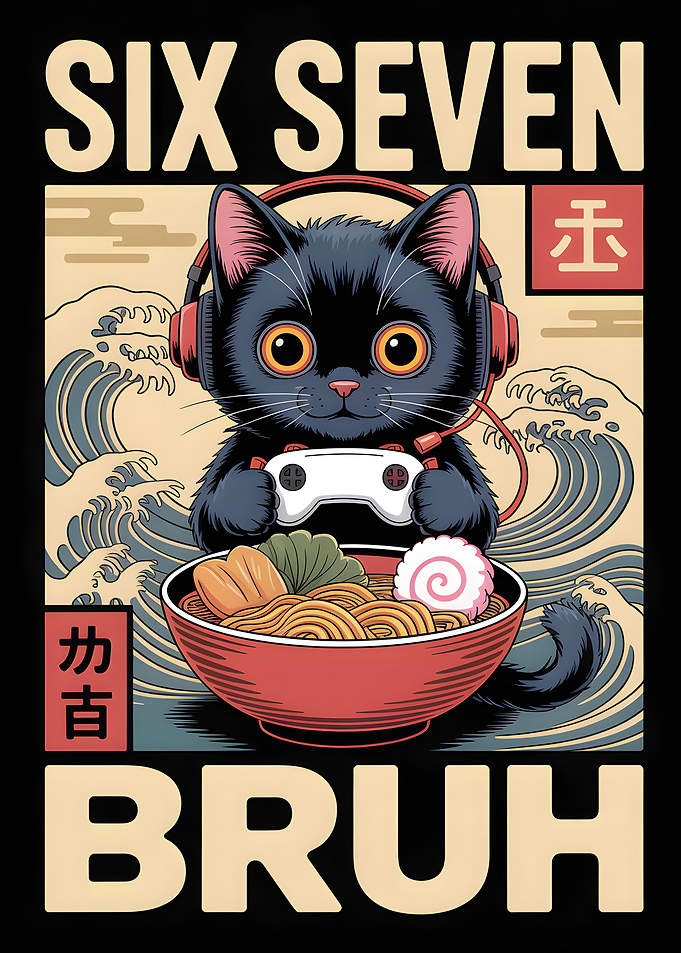 Gamer Cat Ramen Bruh