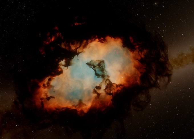 Cosmic Nebula Cloud in Deep Space