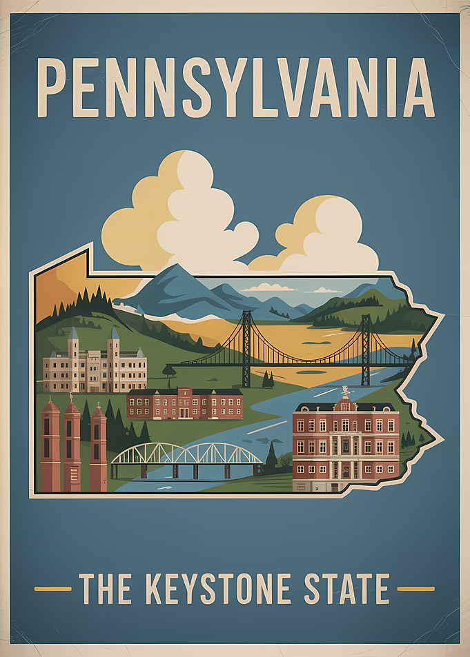 Pennsylvania Travel Poster