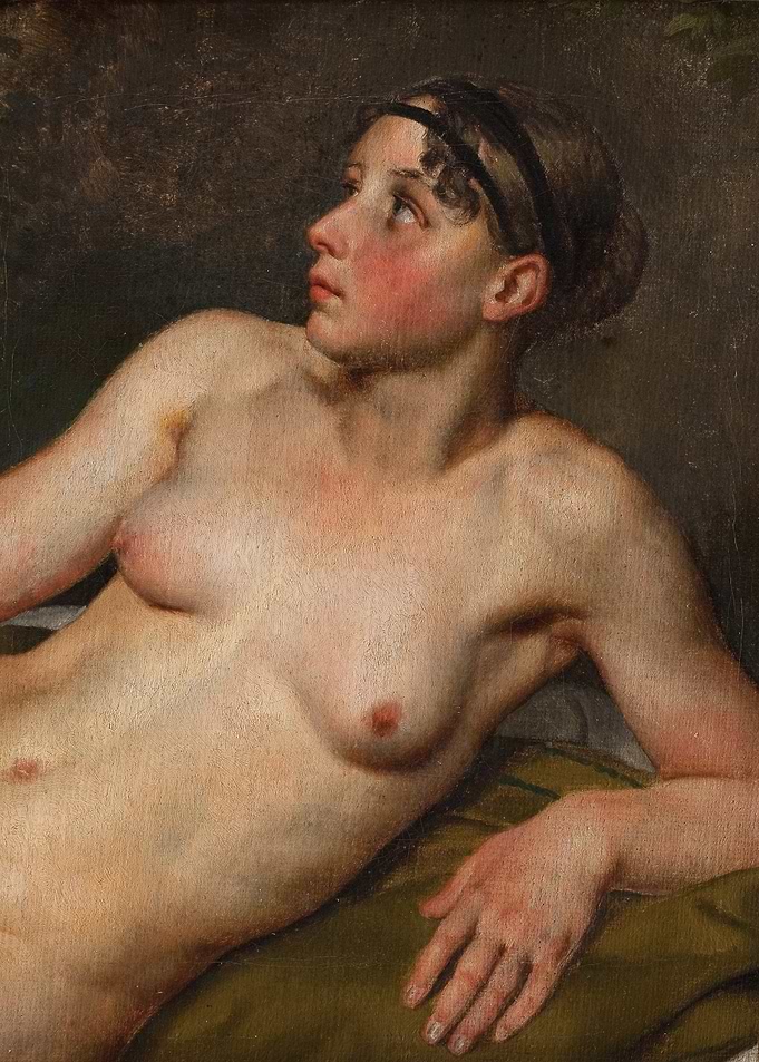 Nude Woman with Headband Painting