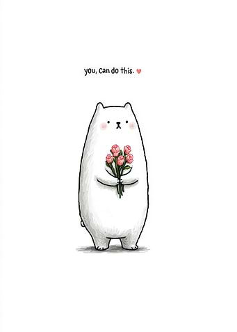 Cute Bear with Flowers and Message