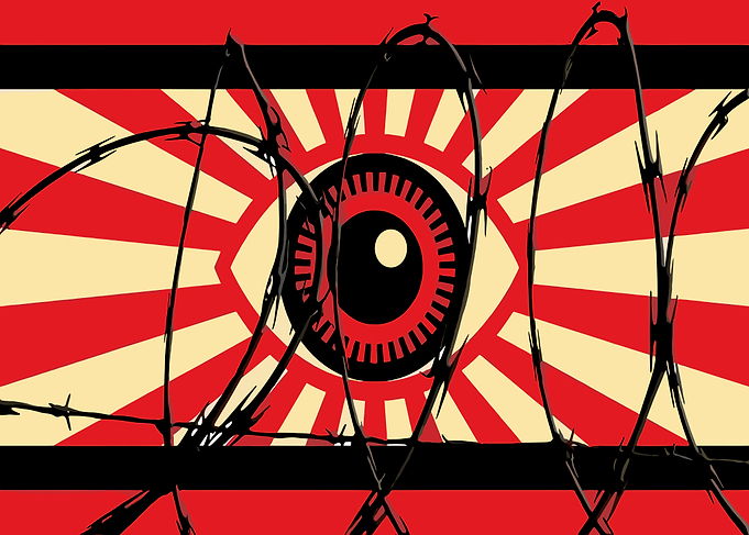 Eye with Barbed Wire and Rays