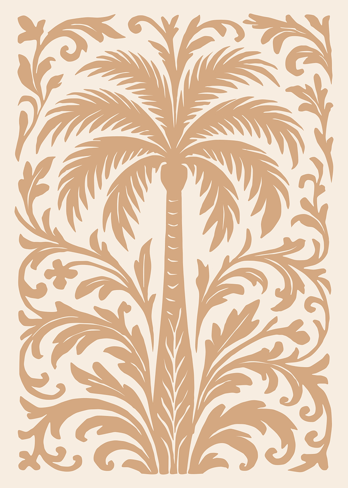 Palm Tree and Floral Ornament