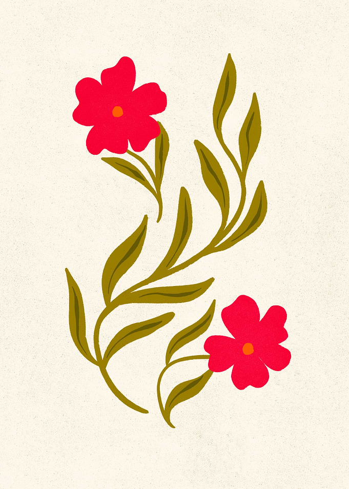 Modern Red Flowers
