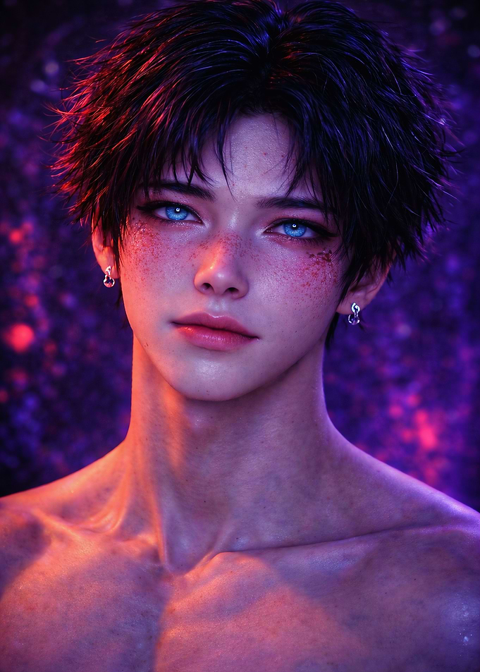 Neon Silent Gaze