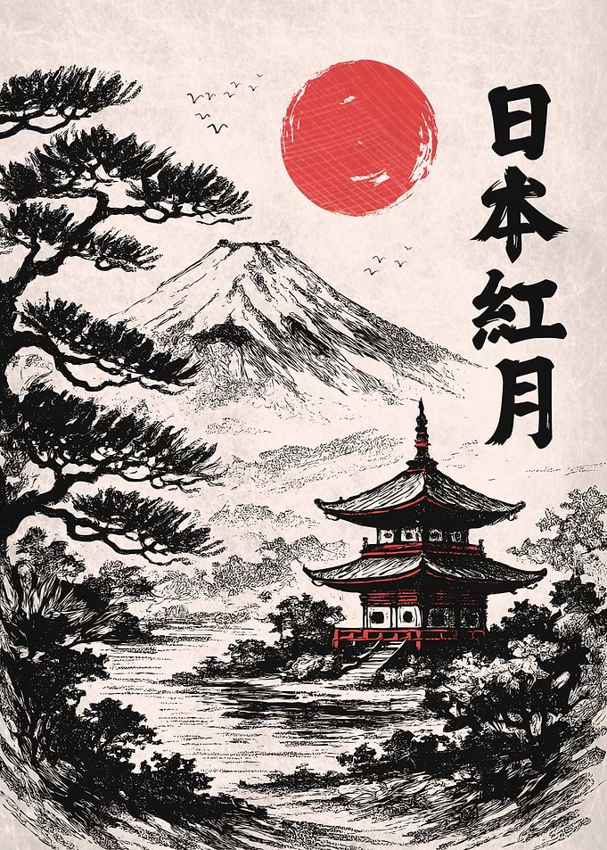 Japanese Red Moon