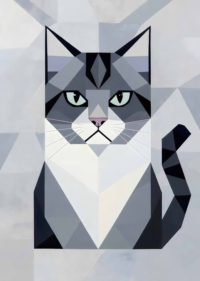 Cat Geometric Portrait