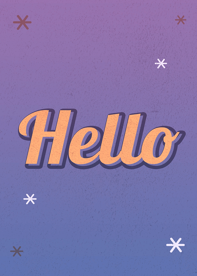 Hello Retro Text Art