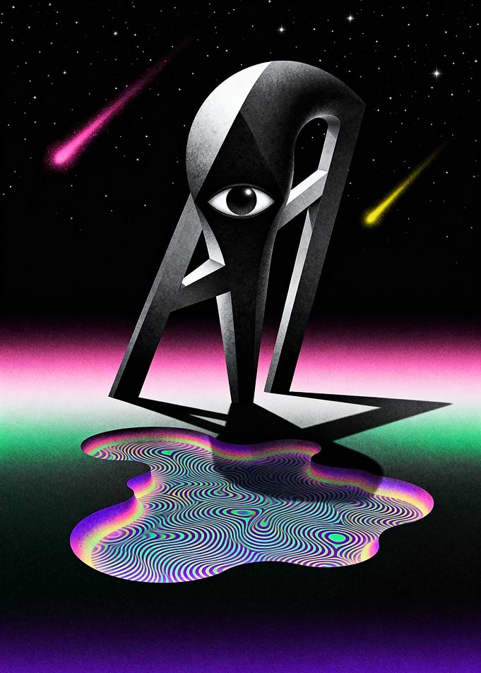 Abstract Eye Figure in Space
