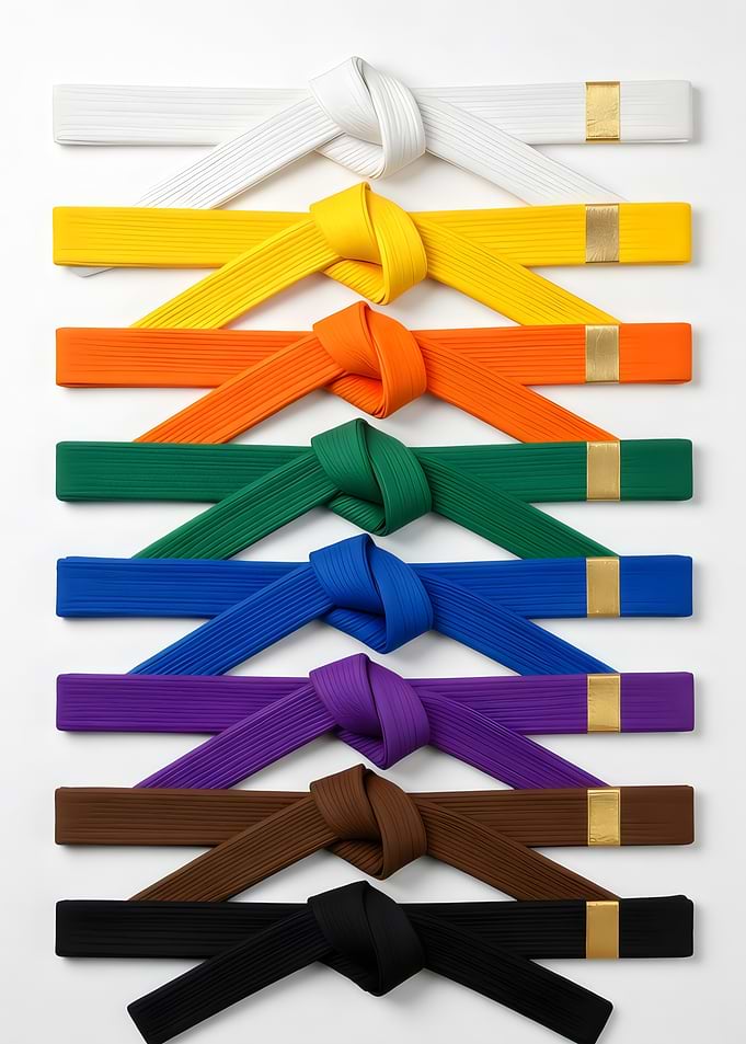 Martial Arts Belts Stacked