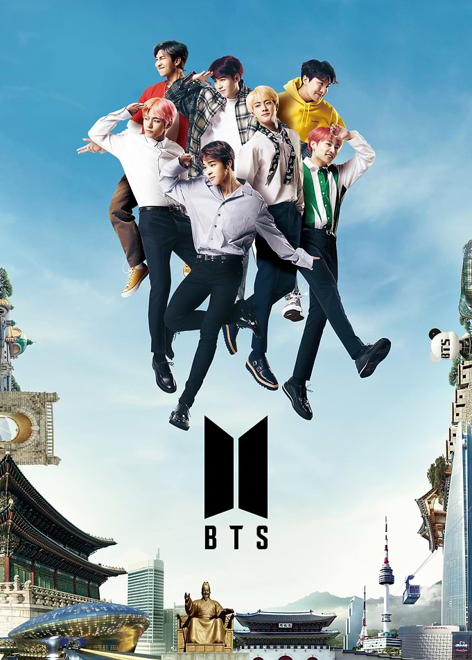 BTS Group Photo with Landmark Background