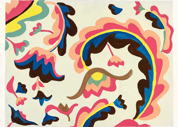 Abstract Floral Pattern Painting