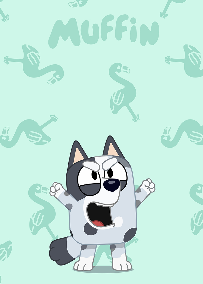 Muffin from Bluey cartoon character