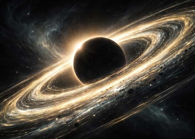 Black Hole with Ring of Light