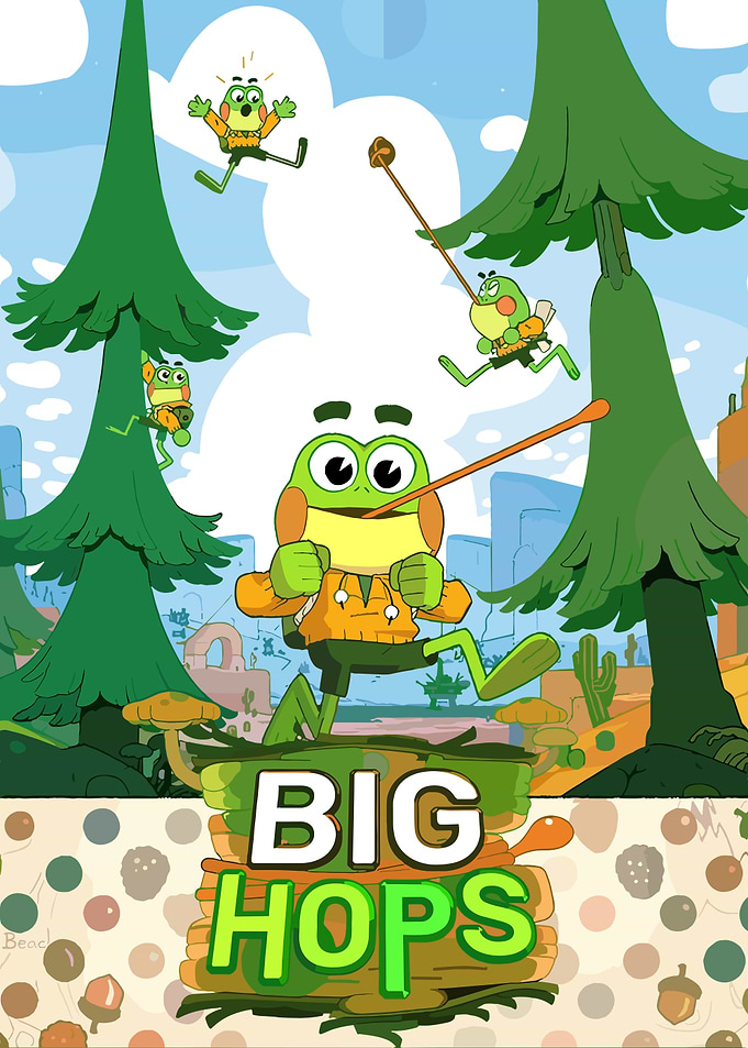 Big Hops Cartoon Frogs Adventure