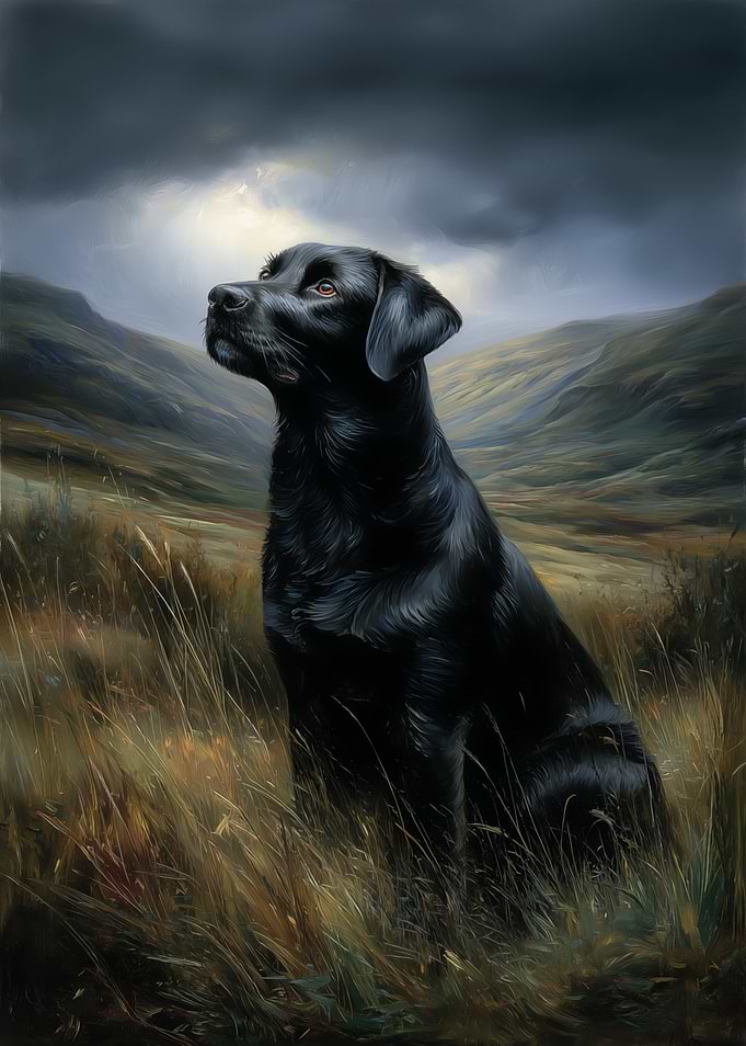 Black Labrador in Highland