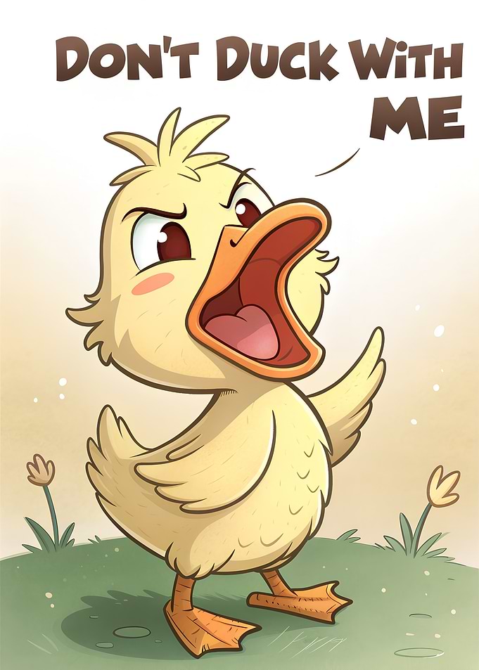 Angry Duck Illustration