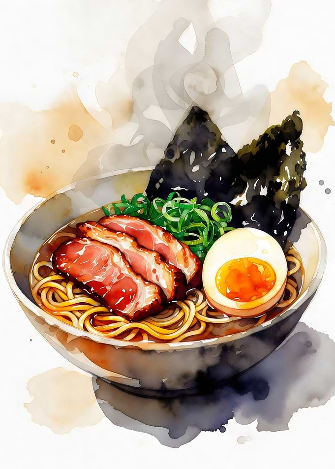 Ramen Bowl Illustration