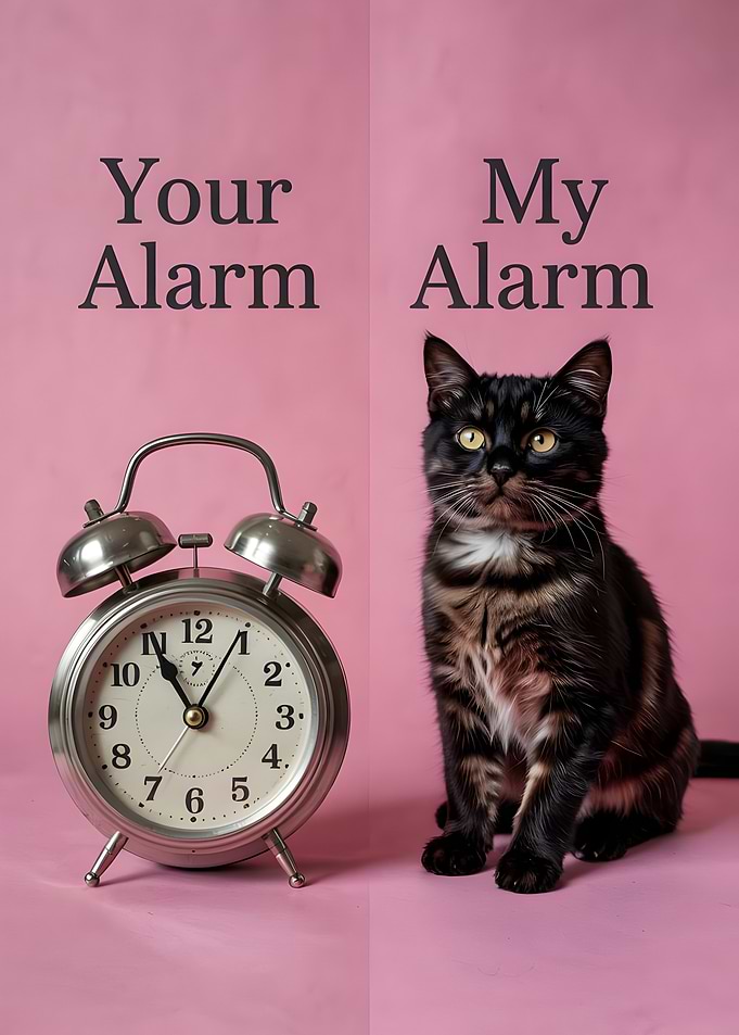 Your Alarm vs. My Cat Alarm