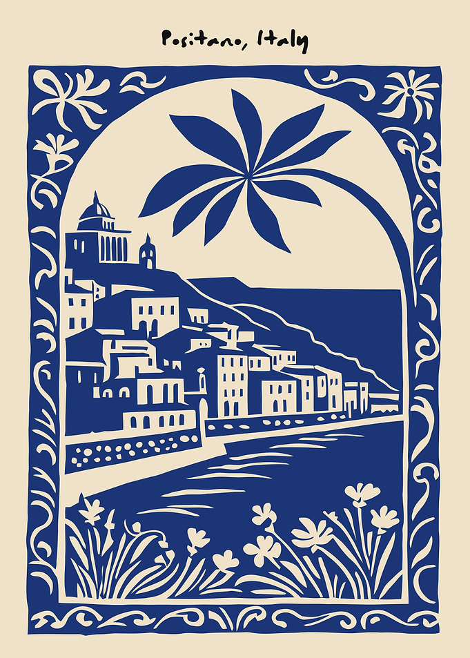 Positano, Italy - Decorative Travel Poster