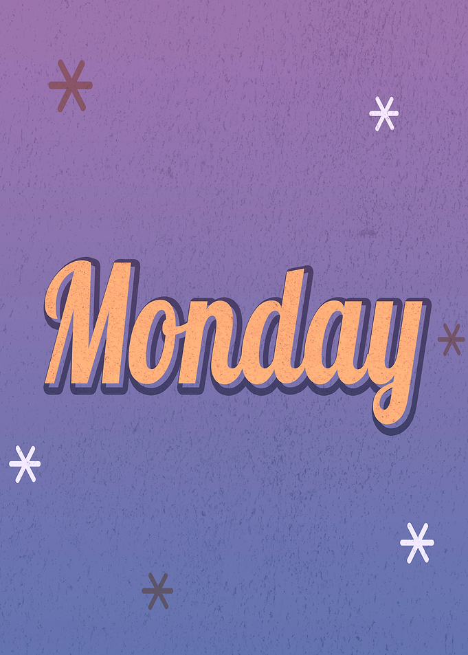 Monday Retro Text Art