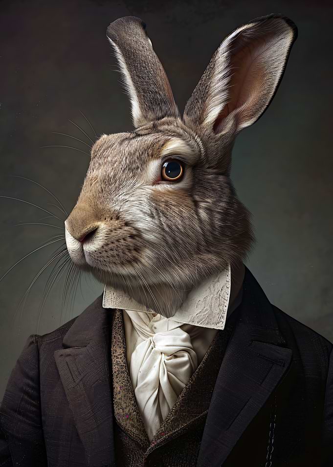 Rabbit in Suit Portrait