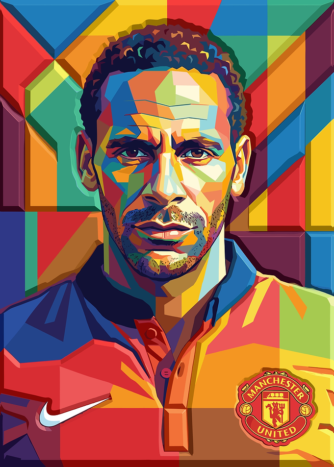 Rio Ferdinand Colorful Pop Art Portrait