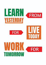 Inspirational Text Art: Learn, Live, Work
