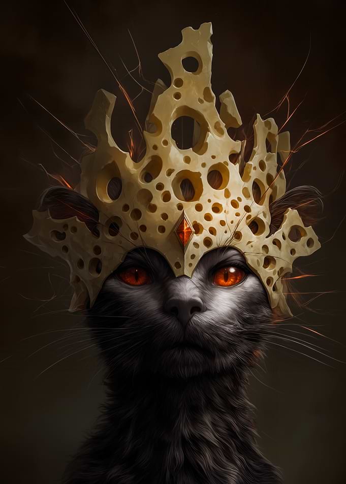 Cheese Crown Cat Portrait