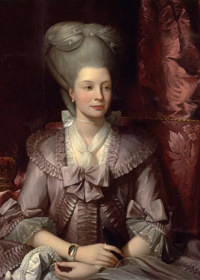 Portrait of a Woman in Lavender Dress