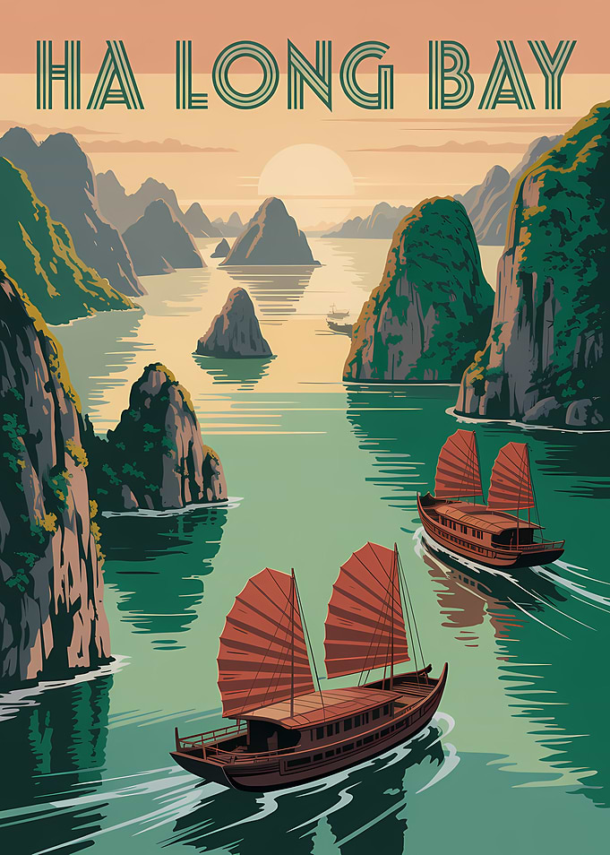 Ha Long Bay Travel Poster