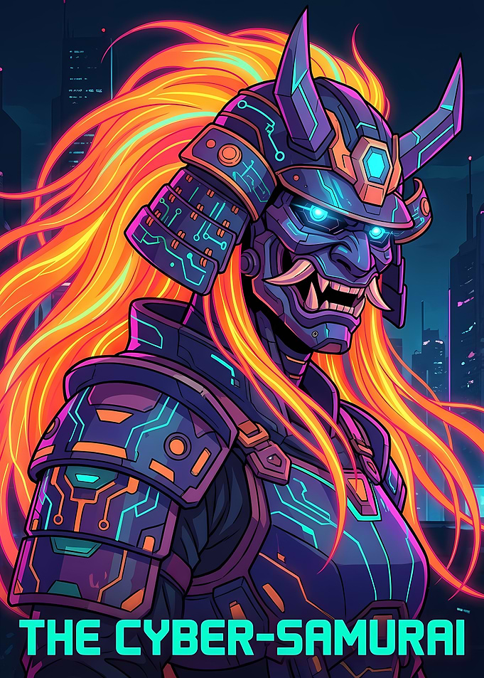 The Cyber-Samurai Digital Art