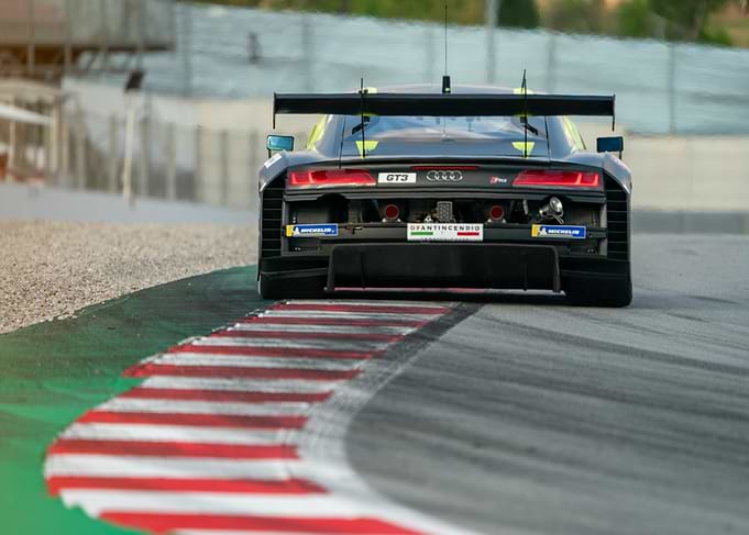 Audi R8 GT3 Race Car on Track