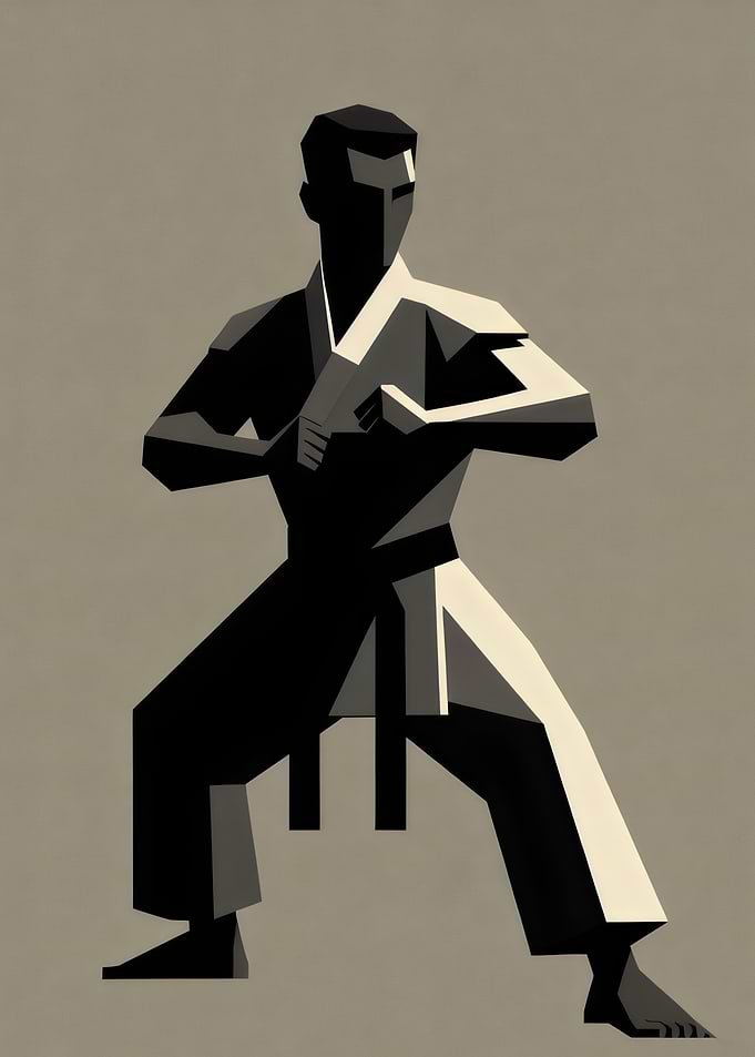 Karate Stance Illustration