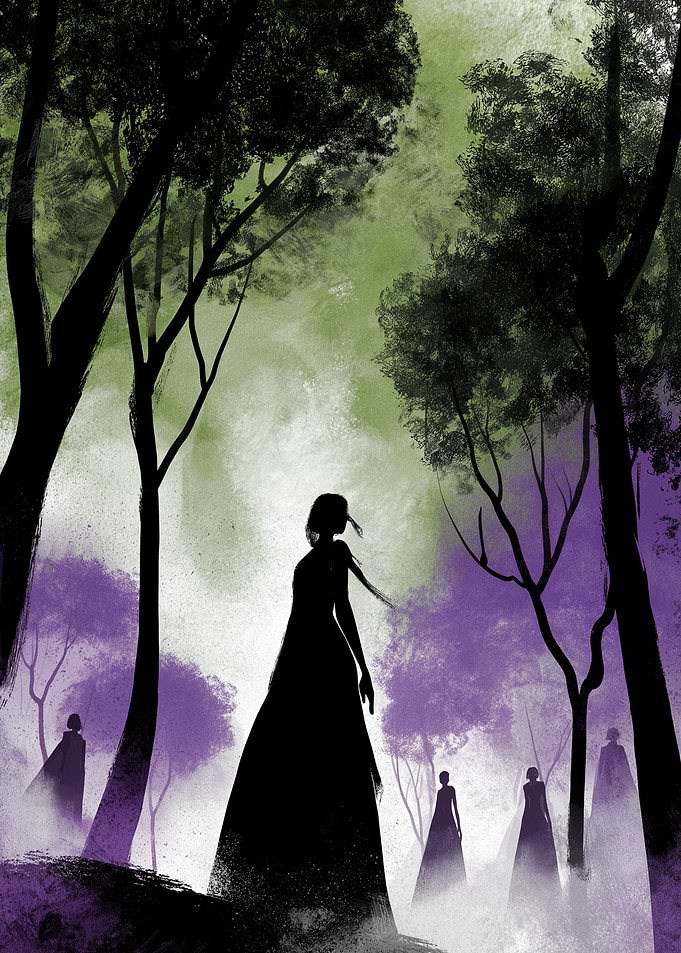 Mysterious Forest Encounter Digital Art