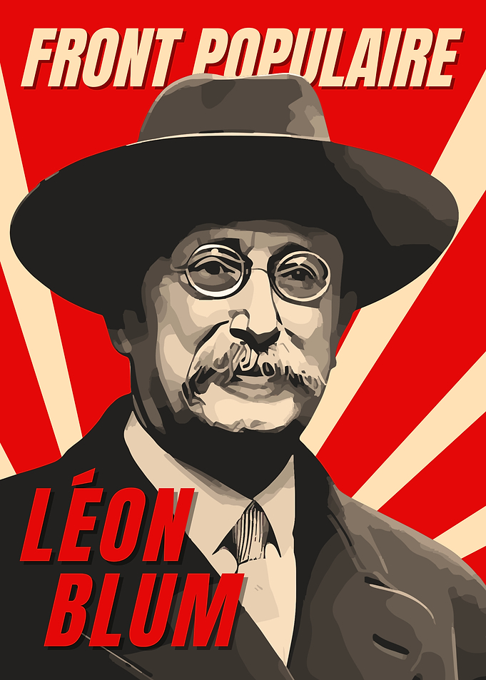 Léon Blum Front Populaire Propaganda Poster