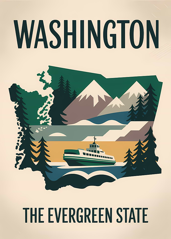 Washington State Travel Poster